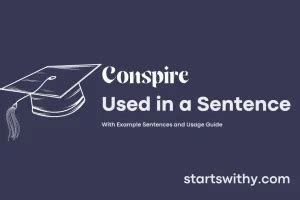 cosnpie|when people conspire they secretly plan to.
